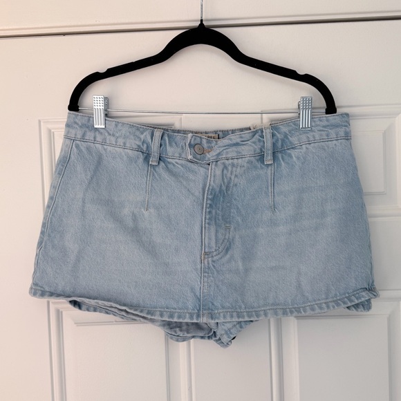 Free people size‎ 30 Galivanting Skort shorts skirt denim blue Aegean - Picture 3 of 7